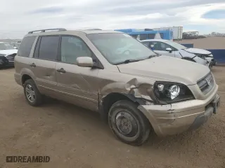 2005 Honda Pilot EX-L with VIN 2HKYF18535H543795, listed as a Copart auction lot 48325915 with 148,540 mi miles and Salvage Title. Bid and sale history available at carsss.com. Image 4.