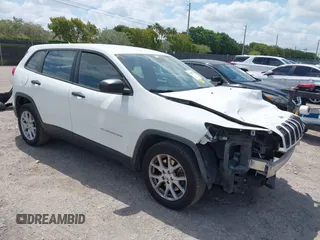 2015 Jeep Cherokee Sport with VIN 1C4PJLAB2FW566132, listed as a IAAI auction lot 42103012 with 138,016 mi miles. Bid and sale history available at carsss.com. Image 1.