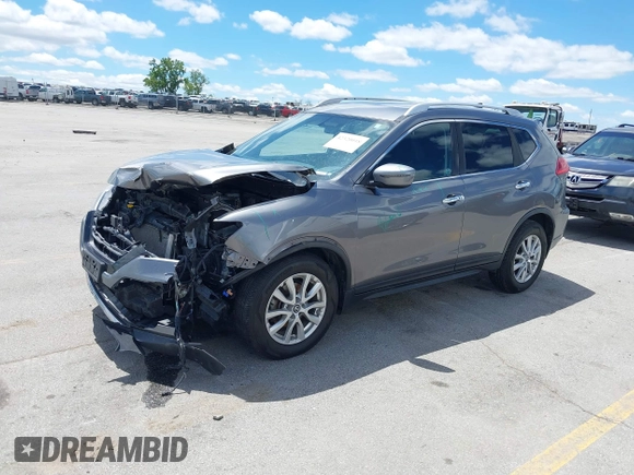 2017 Nissan Rogue SV with VIN KNMAT2MT4HP596082, listed as a IAAI auction lot 42320018 with 55,122 mi miles and . Bid and sale history available at DreamBid. Image 22.