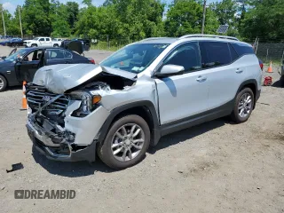 2022 GMC Terrain SLT with VIN 3GKALVEV0NL227314, listed as a Copart auction lot 62262175 with 24,837 mi miles and Salvage title. Bid and sale history available at DreamBid. Image 1.
