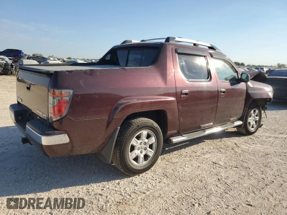 2007 Honda Ridgeline RTX with VIN 2HJYK16387H550391, listed as a Copart auction lot 74938144 with 189,804 mi miles and Salvage Title. Bid and sale history available at carsss.com. Image 3.