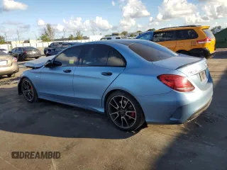 2018 Mercedes-Benz C 43 AMG with VIN 55SWF6EB5JU251989, listed as a Copart auction lot 44369745 with 94,389 mi miles and Salvage Title. Bid and sale history available at carsss.com. Image 2.