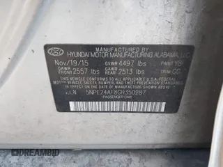 2016 Hyundai Sonata SE z VIN 5NPE24AF8GH350287, wystawiony jako IAAI lot #42476022 z przebiegiem 185 630 mil mil oraz . Historia ofert i sprzedaży dostępna na DreamBid. Obrazek 9.