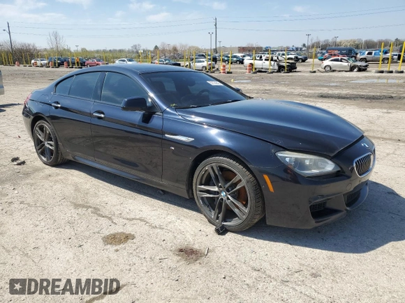 2014 BMW 6 Series 650i xDrive z VIN WBA6B4C5XED099250, wystawiony jako Copart lot #52734845 z przebiegiem Nie podano mil oraz Czysty tytuł • Clean title. Historia ofert i sprzedaży dostępna na DreamBid. Obrazek 4.