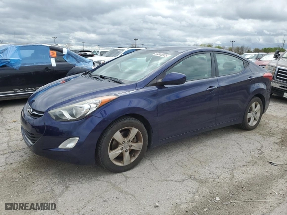 2012 Hyundai Elantra GLS PZEV with VIN 5NPDH4AE9CH099047, listed as a Copart auction lot 54048935 with 130,546 mi miles and Clean Title. Bid and sale history available at carsss.com. Image 1.