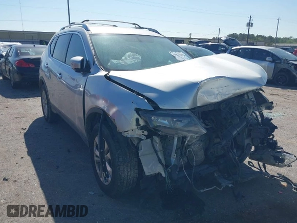 2015 Nissan Rogue SV with VIN KNMAT2MT1FP554241, listed as a IAAI auction lot 41872726 with 157,573 mi miles and . Bid and sale history available at DreamBid. Image 1.