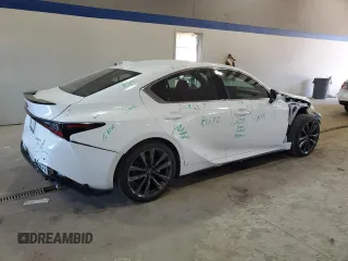 2024 Lexus IS 350 F Sport with VIN JTHGZ1E28R5035775, listed as a Copart auction lot 47109195 with 6,076 mi miles and Salvage title. Bid and sale history available at DreamBid. Image 3.