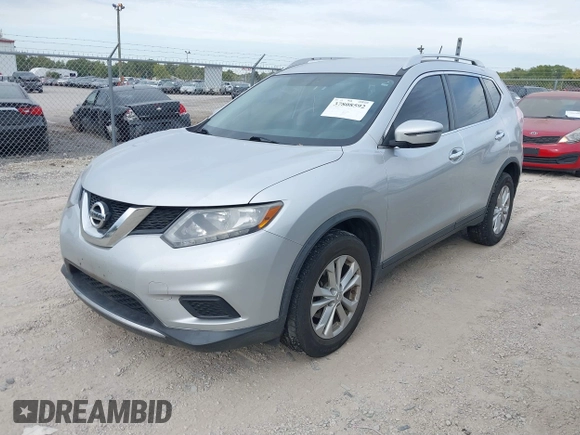 2016 Nissan Rogue SV with VIN KNMAT2MV8GP649804, listed as a IAAI auction lot 37808592 with 57,180 mi miles. Bid and sale history available at carsss.com. Image 17.
