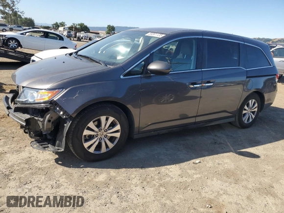 2015 Honda Odyssey EX z VIN 5FNRL5H42FB038651, wystawiony jako Copart lot #58861135 z przebiegiem 98 358 mil mil oraz Szkoda całkowita • Salvage title. Historia ofert i sprzedaży dostępna na DreamBid. Obrazek 1.