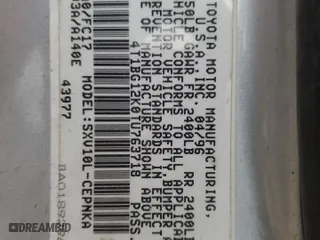 1996 Toyota Camry DX with VIN 4T1BG12K0TU763718, listed as a Copart auction lot 49430085 with 175,283 mi miles and Non Repairable. Bid and sale history available at carsss.com. Image 12.