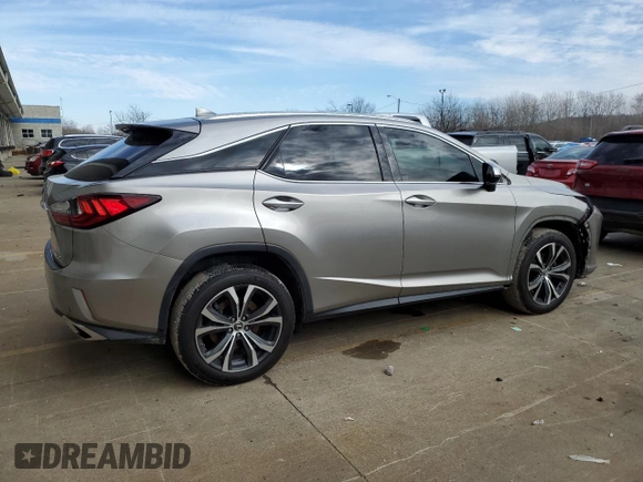 2018 Lexus RX with VIN 2T2BZMCA6JC163135, listed as a Copart auction lot 44108895 with 91,186 mi miles and Salvage Title. Bid and sale history available at carsss.com. Image 3.
