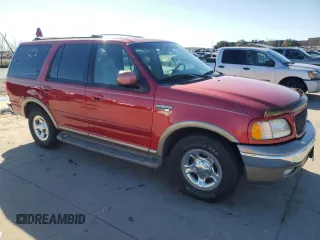 2001 Ford Expedition Eddie Bauer with VIN 1FMRU17L11LB28163, listed as a Copart auction lot 43424585 with 220,543 mi miles and Salvage title. Bid and sale history available at DreamBid. Image 4.