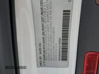 2018 Audi A4 Premium с VIN WAUKMAF4XJA106994, выставлен на аукционе Copart как лот 59040295 с пробегом 66 174 миль миль и Списание • Salvage title. История ставок и продаж доступна на DreamBid. Изображение 12.
