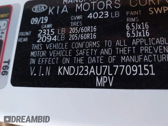 2020 Kia Soul LX with VIN KNDJ23AU7L7709151, listed as a IAAI auction lot 41357284 with 24,230 mi miles. Bid and sale history available at carsss.com. Image 9.