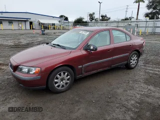 2002 Volvo S60 with VIN YV1RS61R022142383, listed as a Copart auction lot 44421655 with 53,275 mi miles and Salvage Title. Bid and sale history available at carsss.com. Image 1.