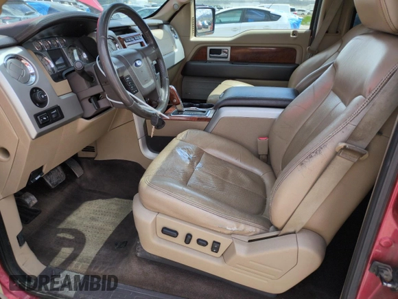2009 Ford F-150 XL with VIN 1FTPW14V19FA61652, listed as a Copart auction lot 54440595 with 154,589 mi miles and Salvage Title. Bid and sale history available at DreamBid. Image 7.