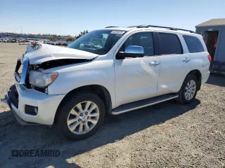 2014 Toyota Sequoia Platinum with VIN 5TDDY5G1XES097637, listed as a Copart auction lot 48256635 with 161,862 mi miles and Salvage Title. Bid and sale history available at carsss.com. Image 1.