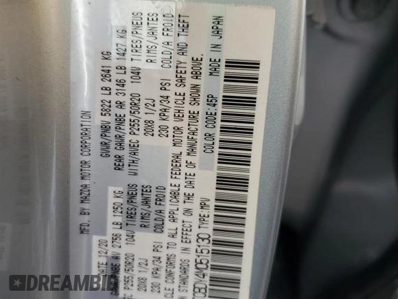 2021 Mazda CX-9 Grand Touring z VIN JM3TCBDY4M0515130, wystawiony jako Copart lot #43917385 z przebiegiem 103 330 mil mil oraz Szkoda całkowita • Salvage title. Historia ofert i sprzedaży dostępna na DreamBid. Obrazek 14.