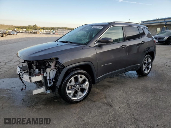 2019 Jeep Compass Limited with VIN 3C4NJCCB8KT675988, listed as a Copart auction lot 43600735 with 107,775 mi miles and Salvage Title. Bid and sale history available at carsss.com. Image 1.