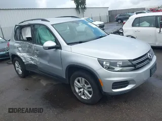 2017 Volkswagen Tiguan S with VIN WVGAV7AX2HK017551, listed as a IAAI auction lot 41736003 with 54,916 mi miles and . Bid and sale history available at DreamBid. Image 1.