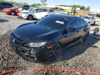 2019 Honda Civic Sedan Sport with VIN 19XFC2F88KE015317, listed as a Copart auction lot 52079595 with 134,652 mi miles and Salvage Title. Bid and sale history available at carsss.com. Image 1.