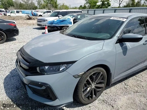 2021 Honda Civic Hatchback Sport with VIN SHHFK7H47MU228247, listed as a Copart auction lot 50260975 with 64,124 mi miles and Non Repairable. Bid and sale history available at carsss.com. Image 10.