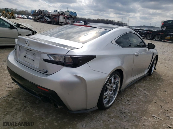 2015 Lexus RC F with VIN JTHHP5BC8F5002222, listed as a Copart auction lot 45206533 with NaN miles. Bid and sale history available at carsss.com. Image 3.