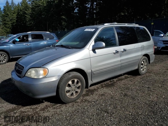 2004 Kia Sedona LX with VIN KNDUP131646582289, listed as a Copart auction lot 47321625 with 207,453 mi miles and Salvage Title. Bid and sale history available at carsss.com. Image 1.