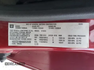 2005 Chevrolet Colorado LS Z85 with VIN 1GCCS198458253580, listed as a Copart auction lot 72170454 with 101,952 mi miles and Clean title. Bid and sale history available at DreamBid. Image 12.