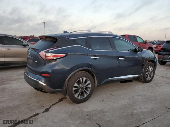 2017 Nissan Murano SL with VIN 5N1AZ2MG5HN183211, listed as a Copart auction lot 48859755 with 104,566 mi miles and Salvage Title. Bid and sale history available at carsss.com. Image 3.