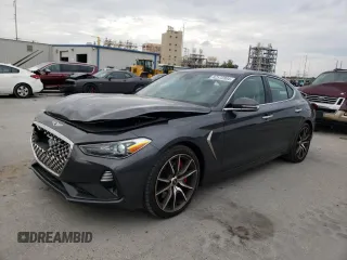 2019 Genesis G70 2.0T Sport with VIN KMTG24LA9KU016408, listed as a Copart auction lot 82572804 with 16,081 mi miles and Salvage Title. Bid and sale history available at carsss.com. Image 1.