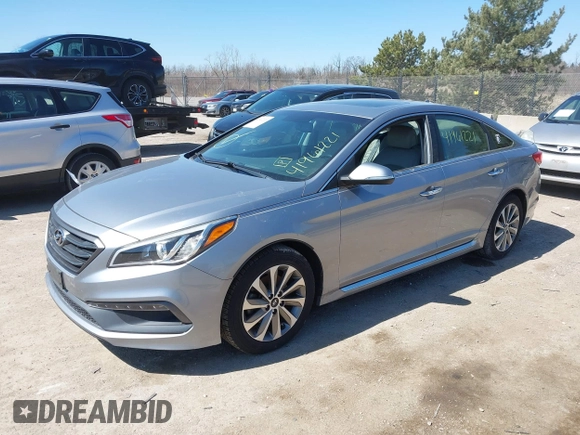 2016 Hyundai Sonata Sport with VIN 5NPE34AF7GH329539, listed as a IAAI auction lot 41961221 with 68,018 mi miles and . Bid and sale history available at carsss.com. Image 17.