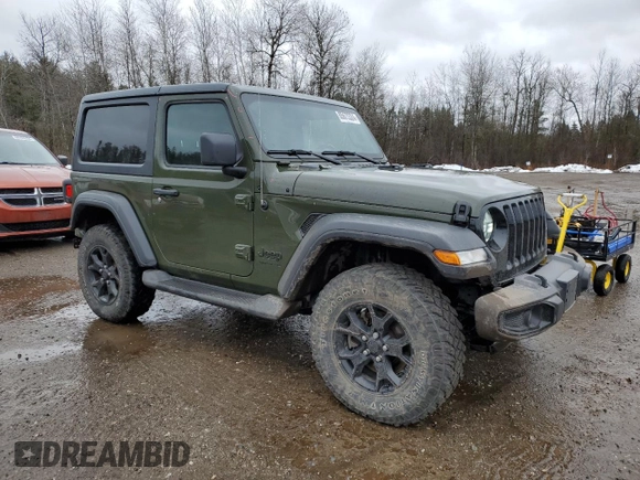 2021 Jeep Wrangler Sport S with VIN 1C4HJXAG3MW617318, listed as a Copart auction lot 85673324 with 66,450 mi miles and Salvage Title. Bid and sale history available at DreamBid. Image 4.