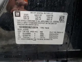 2016 Chevrolet Silverado 1500 LTZ with VIN 1GCVKSEC9GZ120674, listed as a Copart auction lot 71705864 with 64,231 mi miles and Salvage Title. Bid and sale history available at carsss.com. Image 14.