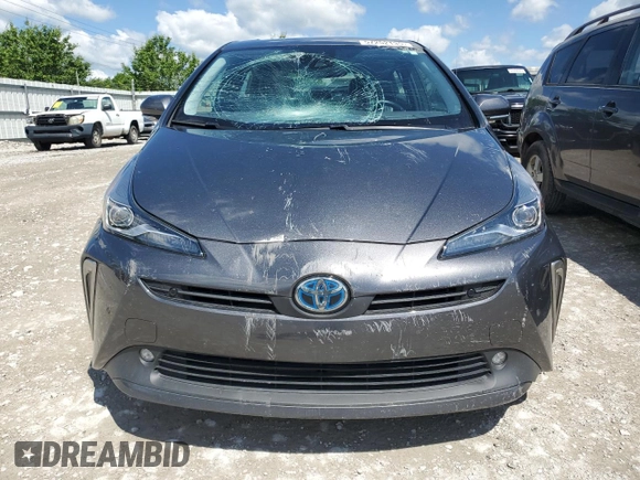 2022 Toyota Prius L Eco with VIN JTDKAMFU3N3155879, listed as a Copart auction lot 57252135 with 45,370 mi miles and Salvage title. Bid and sale history available at DreamBid. Image 5.