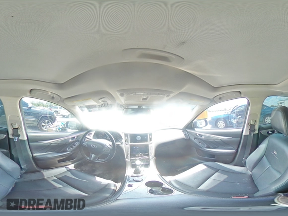 2014 Infiniti Q50 Premium with VIN JN1BV7AP6EM691276, listed as a Copart auction lot 56111145 with 209,033 mi miles and Salvage title. Bid and sale history available at DreamBid. Image 14.
