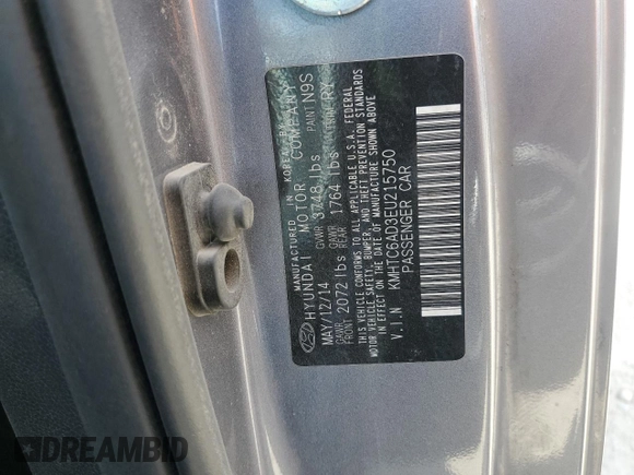 2014 Hyundai Veloster z VIN KMHTC6AD3EU215750, wystawiony jako Copart lot #52769165 z przebiegiem 114 364 mil mil oraz Szkoda całkowita • Salvage title. Historia ofert i sprzedaży dostępna na DreamBid. Obrazek 12.