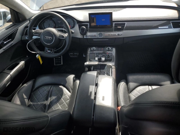 2013 Audi S8 with VIN WAUD2AFD1DN010425, listed as a Copart auction lot 50203305 with 108677 miles and Salvage Title. Bid and sale history available at carsss.com. Image 8.