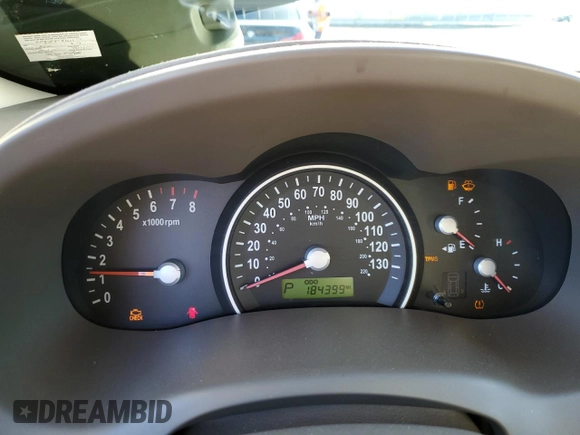 2007 Kia Sedona LX with VIN KNDMB233776149624, listed as a Copart auction lot 43429105 with 184,399 mi miles and Salvage Title. Bid and sale history available at carsss.com. Image 9.