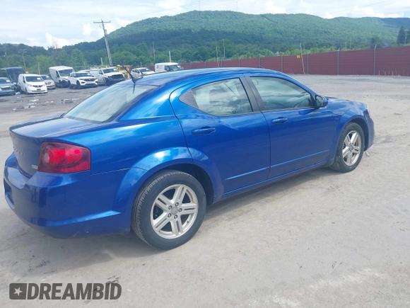 2013 Dodge Avenger SXT with VIN 1C3CDZCGXDN709224, listed as a IAAI auction lot 42479302 with 93,555 mi miles and . Bid and sale history available at DreamBid. Image 4.