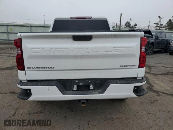 2022 Chevrolet Silverado 1500 Custom with VIN 1GCPDBEK4NZ613704, listed as a Copart auction lot 44780335 with 69,487 mi miles and Salvage Title. Bid and sale history available at carsss.com. Image 6.
