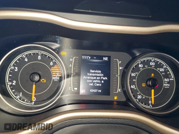 2017 Jeep Cherokee Altitude with VIN 1C4PJLAB3HW661754, listed as a Copart auction lot 64580105 with 62,427 mi miles and Salvage title. Bid and sale history available at DreamBid. Image 9.