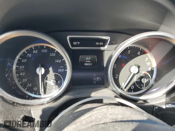 2015 Mercedes-Benz M ML 350 with VIN 4JGDA5HB5FA564498, listed as a Copart auction lot 46475015 with 98,031 mi miles and Salvage Title. Bid and sale history available at carsss.com. Image 9.
