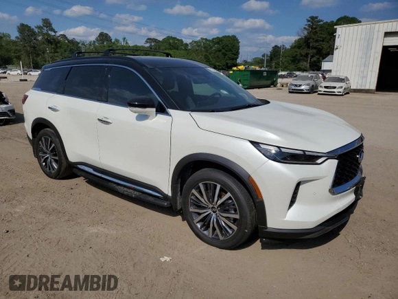 2023 Infiniti QX60 Autograph with VIN 5N1DL1HU3PC353763, listed as a Copart auction lot 52524745 with 25,541 mi miles and Salvage title. Bid and sale history available at DreamBid. Image 4.