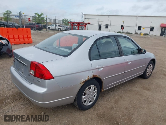 2003 Honda Civic LX with VIN 2HGES16533H571332, listed as a IAAI auction lot 42153221 with 202,926 mi miles. Bid and sale history available at carsss.com. Image 4.