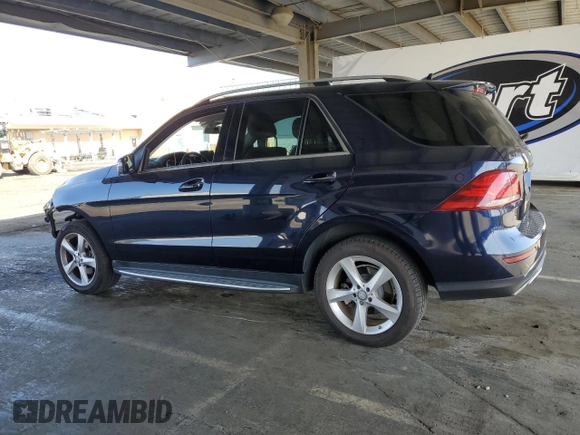 2016 Mercedes-Benz GLE 350 with VIN 4JGDA5JB9GA676927, listed as a Copart auction lot 58386515 with 78,132 mi miles and Salvage title. Bid and sale history available at DreamBid. Image 2.