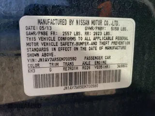 2014 Infiniti Q50 Hybrid Sport with VIN JN1AV7AR5EM700580, listed as a Copart auction lot 42575395 with 152,518 mi miles and Salvage Title. Bid and sale history available at carsss.com. Image 14.