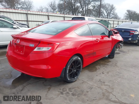 2012 Honda Civic Cpe LX with VIN 2HGFG3B52CH552875, listed as a IAAI auction lot 41752141 with 132,342 mi miles. Bid and sale history available at carsss.com. Image 4.