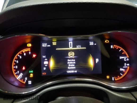 2016 Dodge Durango R/T with VIN 1C4SDJCT8GC394820, listed as a Copart auction lot 50128855 with 126,289 mi miles and Salvage Title. Bid and sale history available at DreamBid. Image 9.