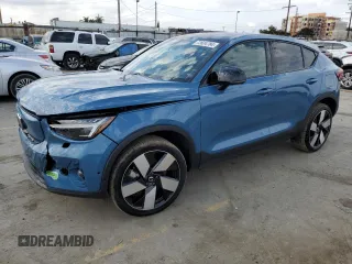 2023 Volvo C40 Recharge Pure Electric Ultimate with VIN YV4ED3GM8P2047583, listed as a Copart auction lot 72624784 with 12,484 mi miles and Salvage Title. Bid and sale history available at carsss.com. Image 1.